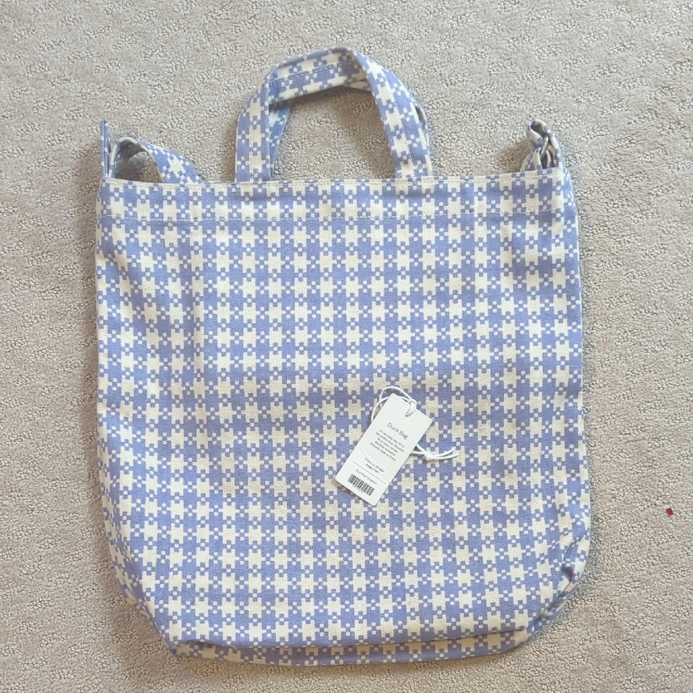 Baggu Duck Bag - Blue Pixel Gingham